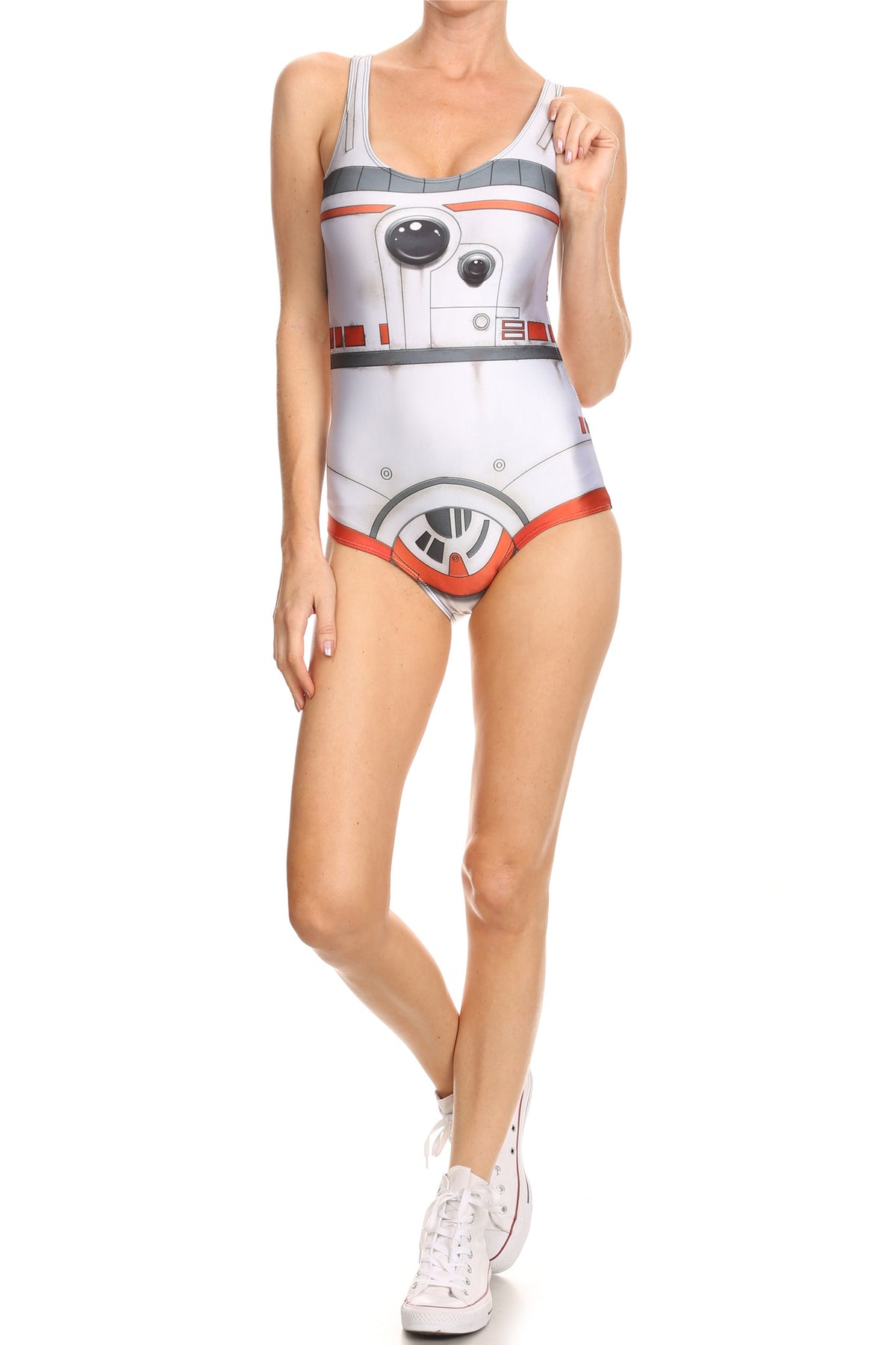 Orange Robot One Piece Swim - POPRAGEOUS
 - 5