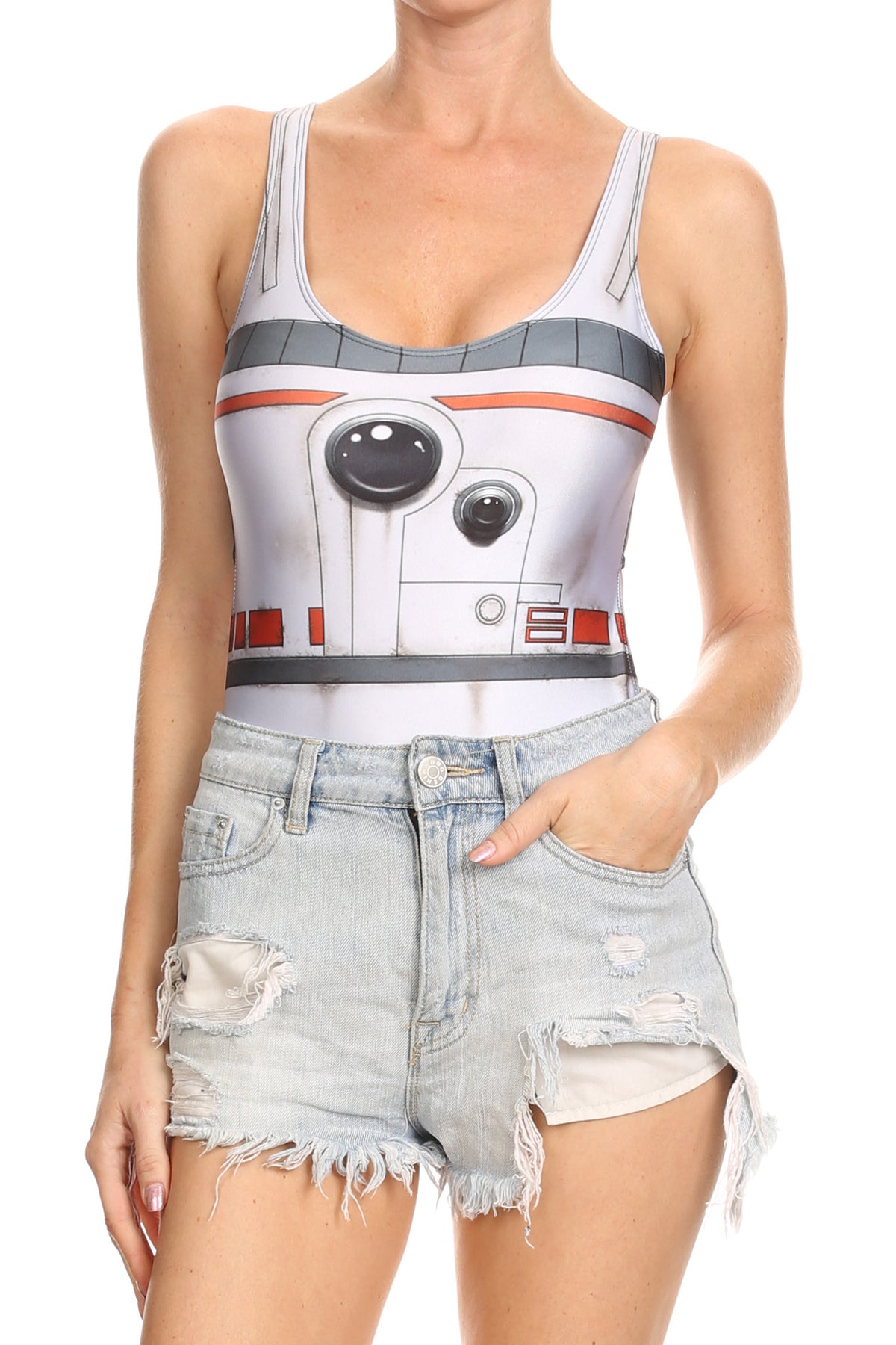 Orange Robot One Piece Swim - POPRAGEOUS
 - 6