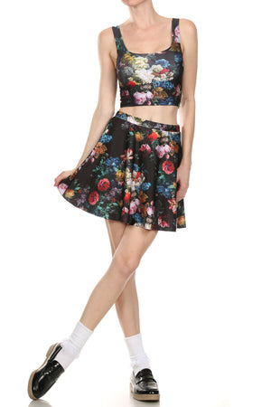 Brussel Floral Skater Skirt - POPRAGEOUS
 - 1