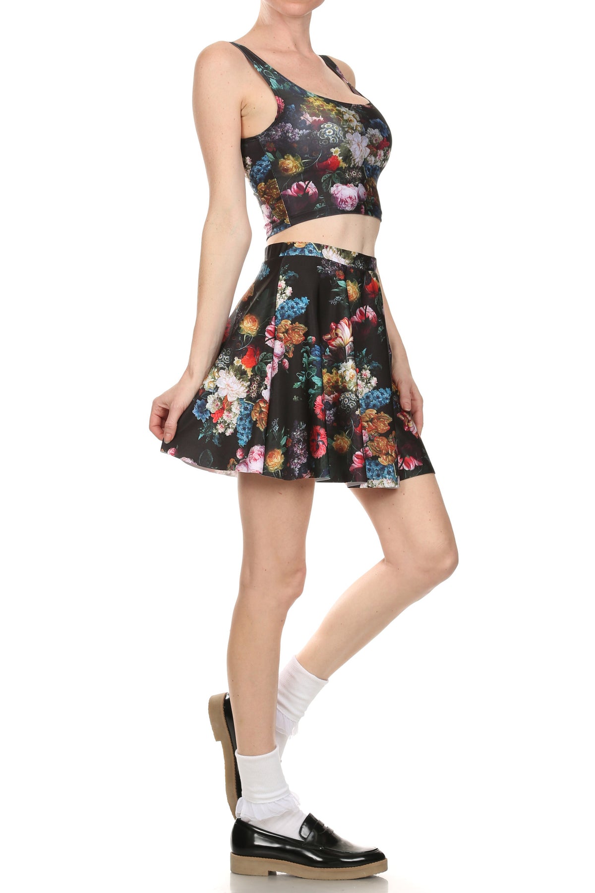 Brussel Floral Skater Skirt - POPRAGEOUS
 - 3