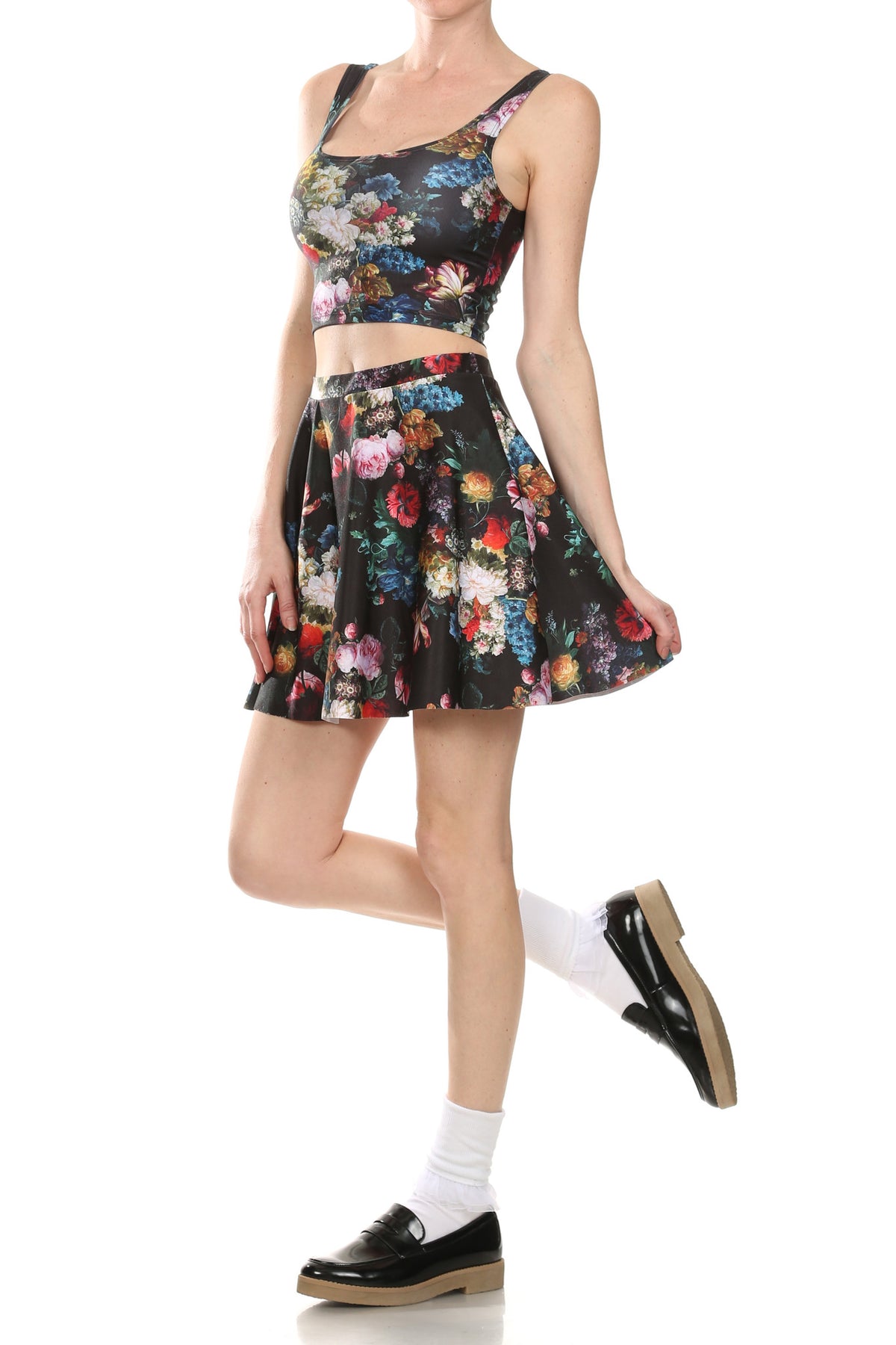 Brussel Floral Skater Skirt - POPRAGEOUS
 - 4