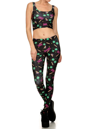 90's Leggings - Black - POPRAGEOUS
 - 1