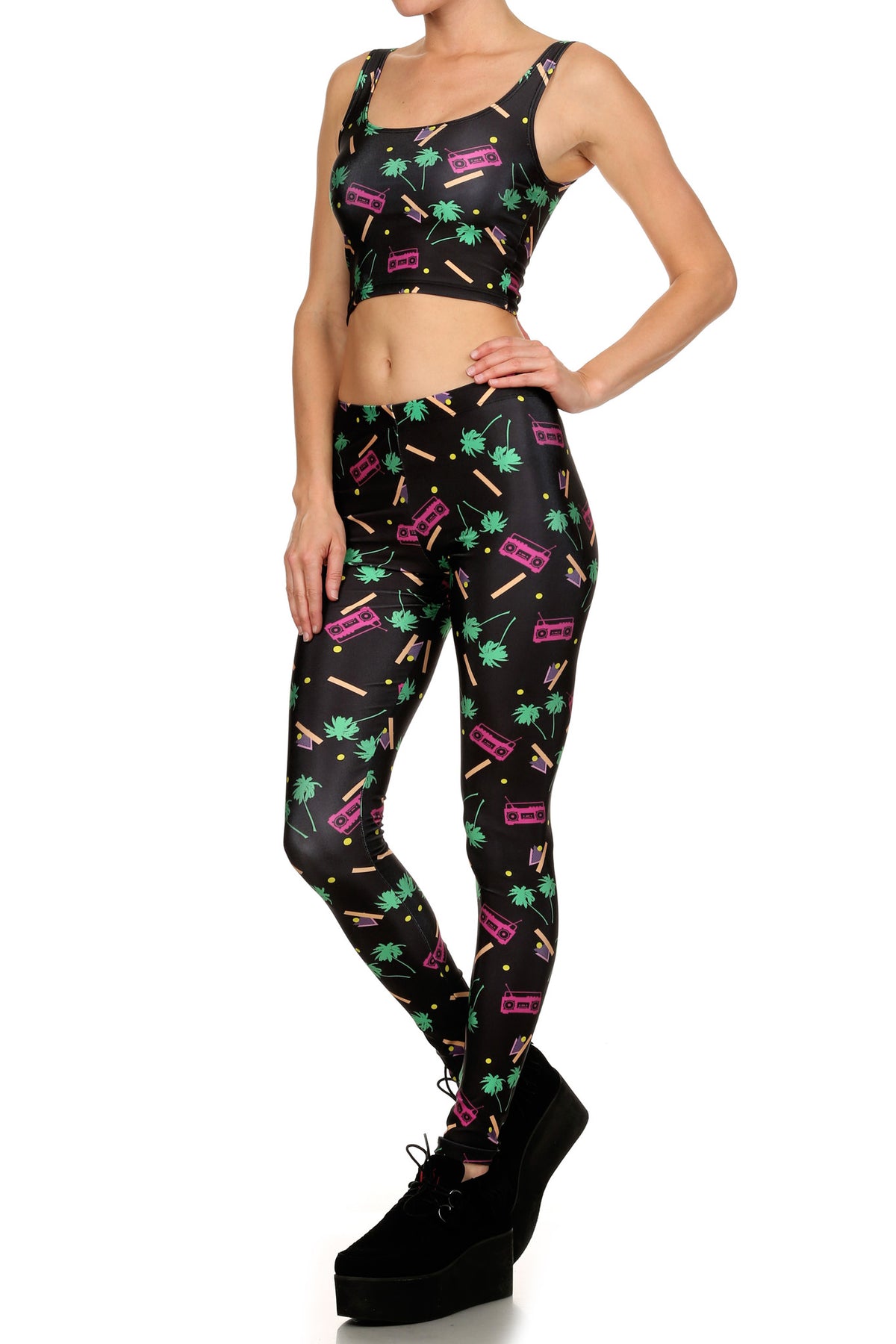 90's Leggings - Black - POPRAGEOUS
 - 2