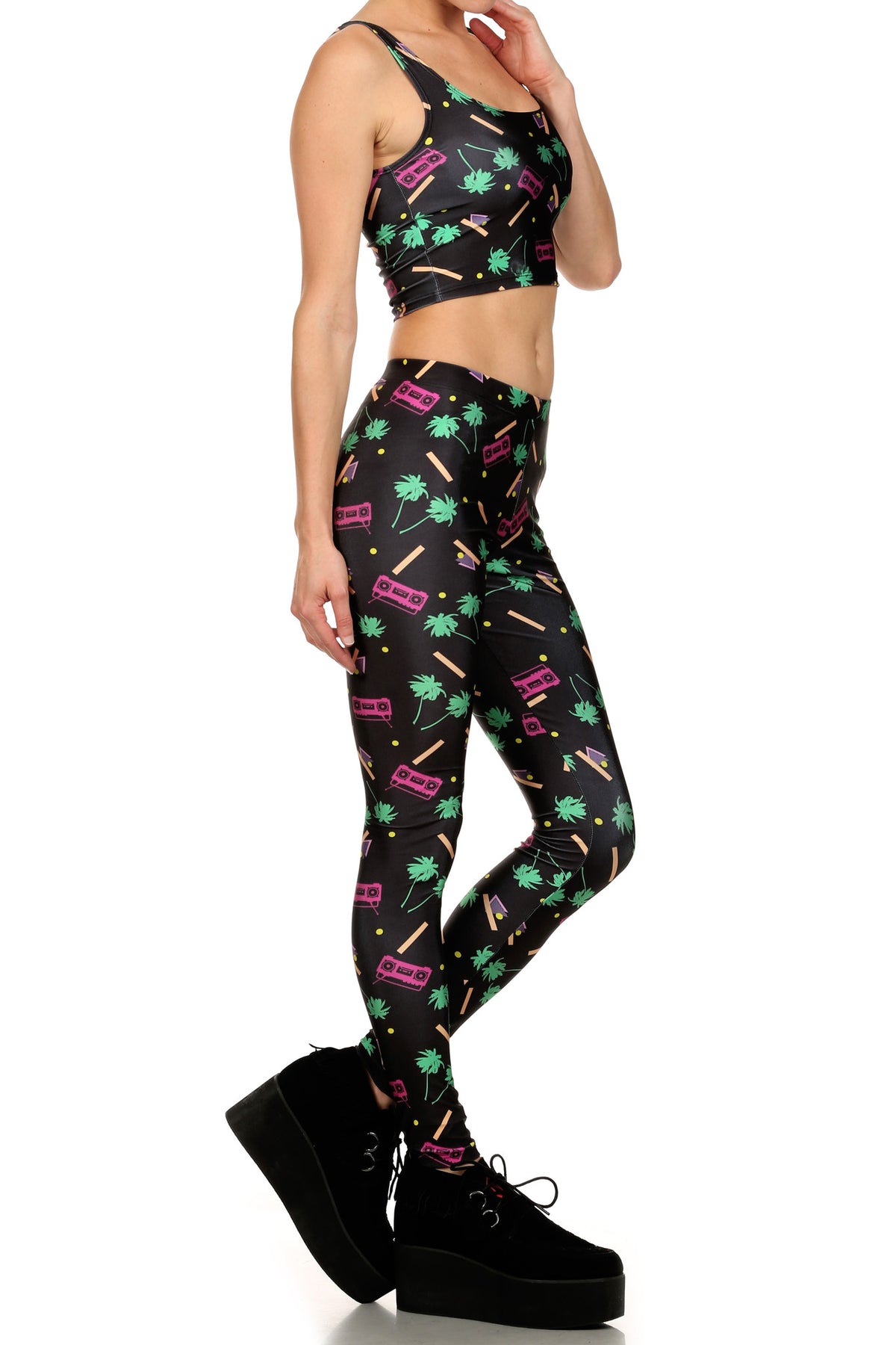 90's Leggings - Black - POPRAGEOUS
 - 3
