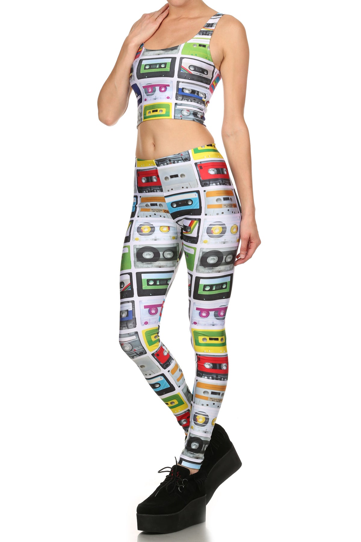 Cassette Tape Leggings - POPRAGEOUS
 - 2