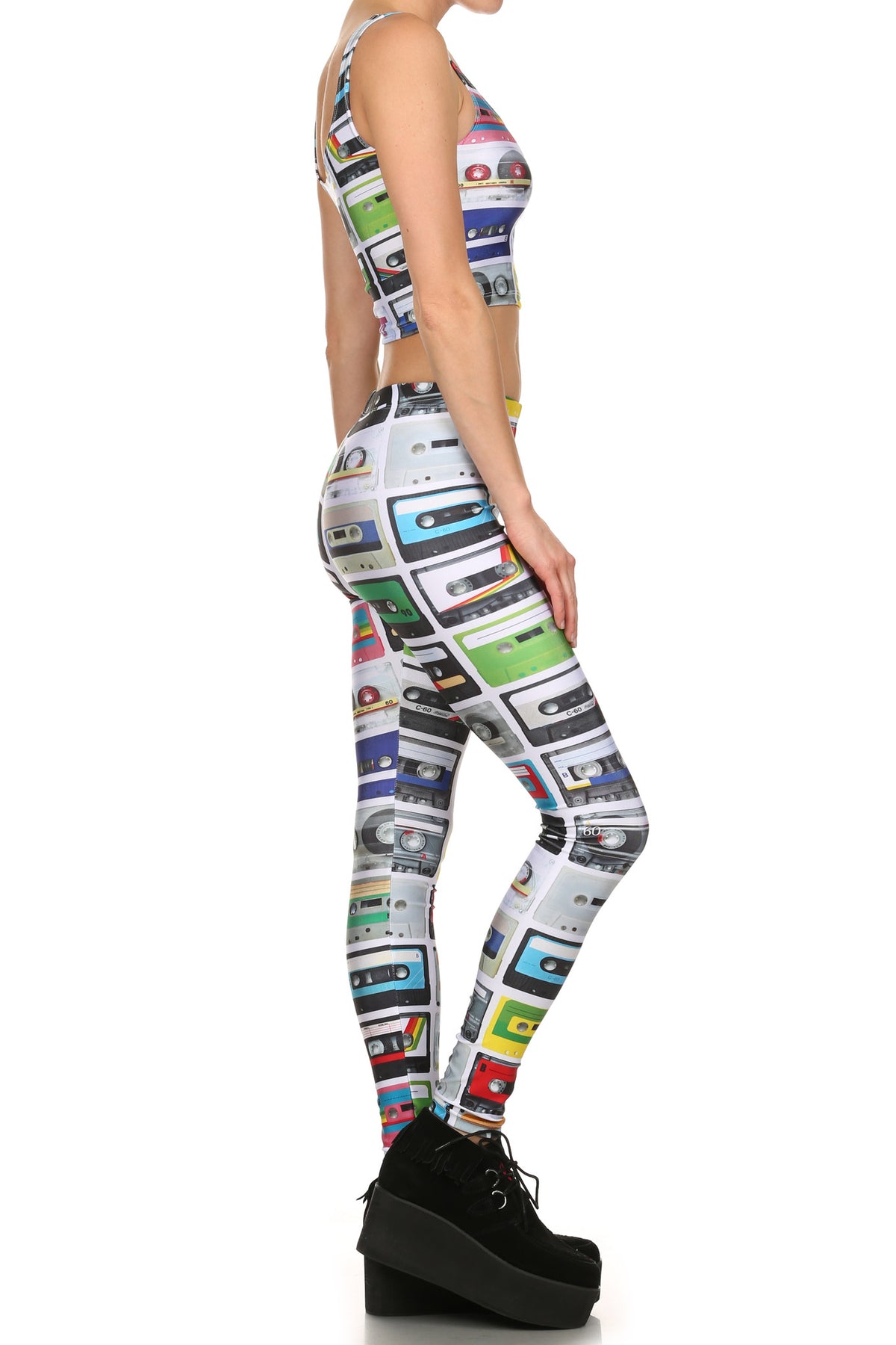 Cassette Tape Leggings - POPRAGEOUS
 - 3