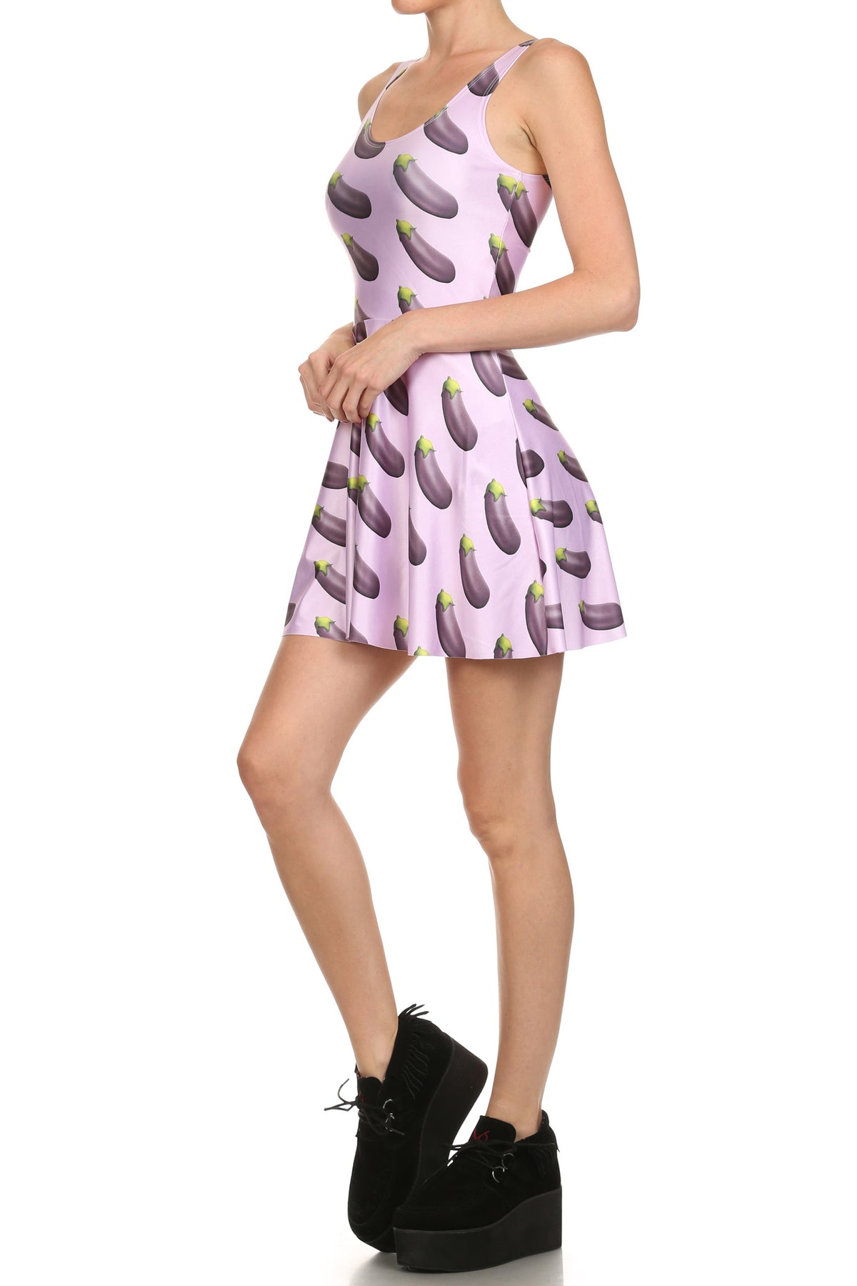 Eggplant Skater Dress - POPRAGEOUS
 - 2