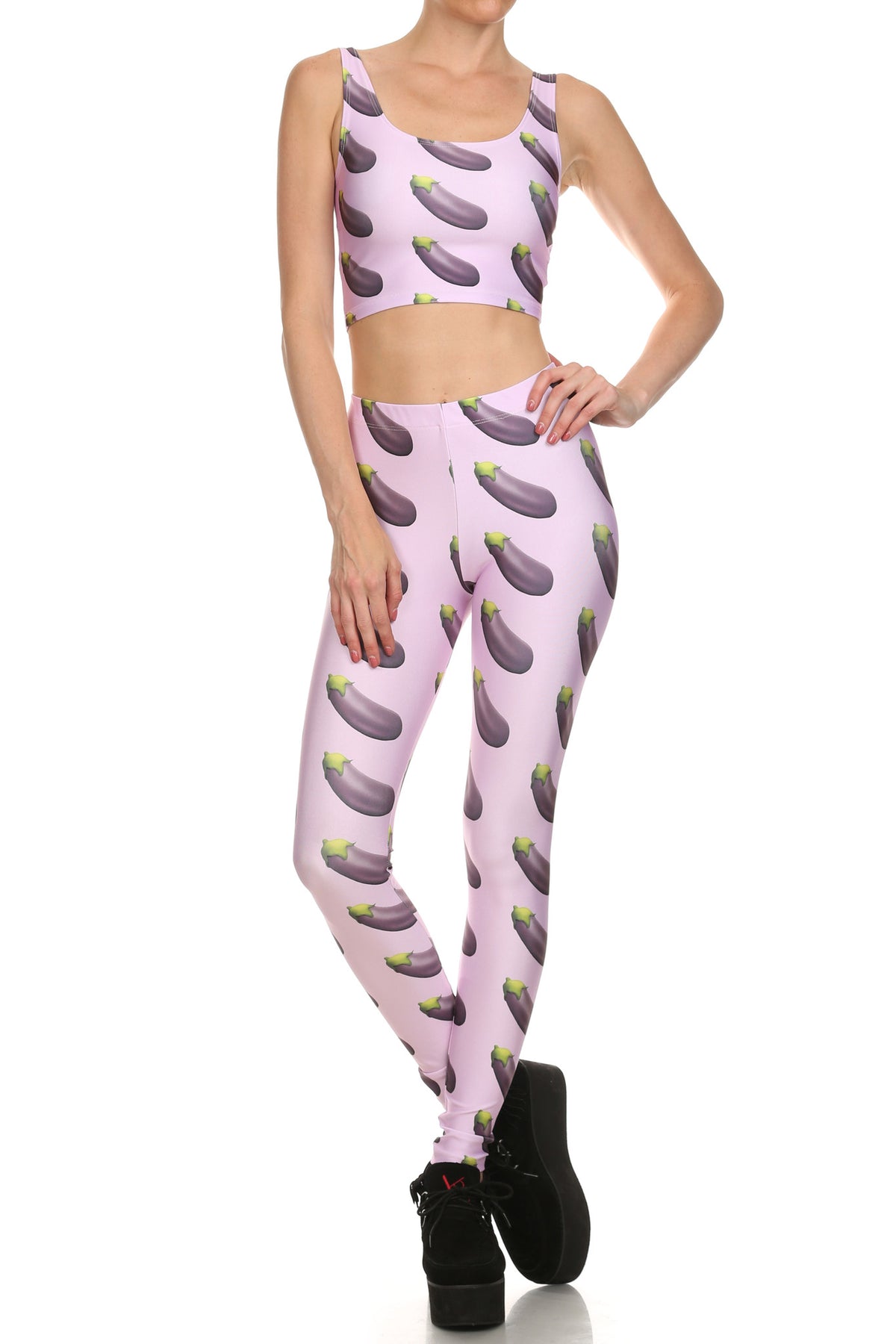 Eggplant Leggings - POPRAGEOUS
 - 1