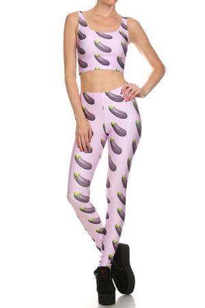 Eggplant Leggings - POPRAGEOUS
 - 1