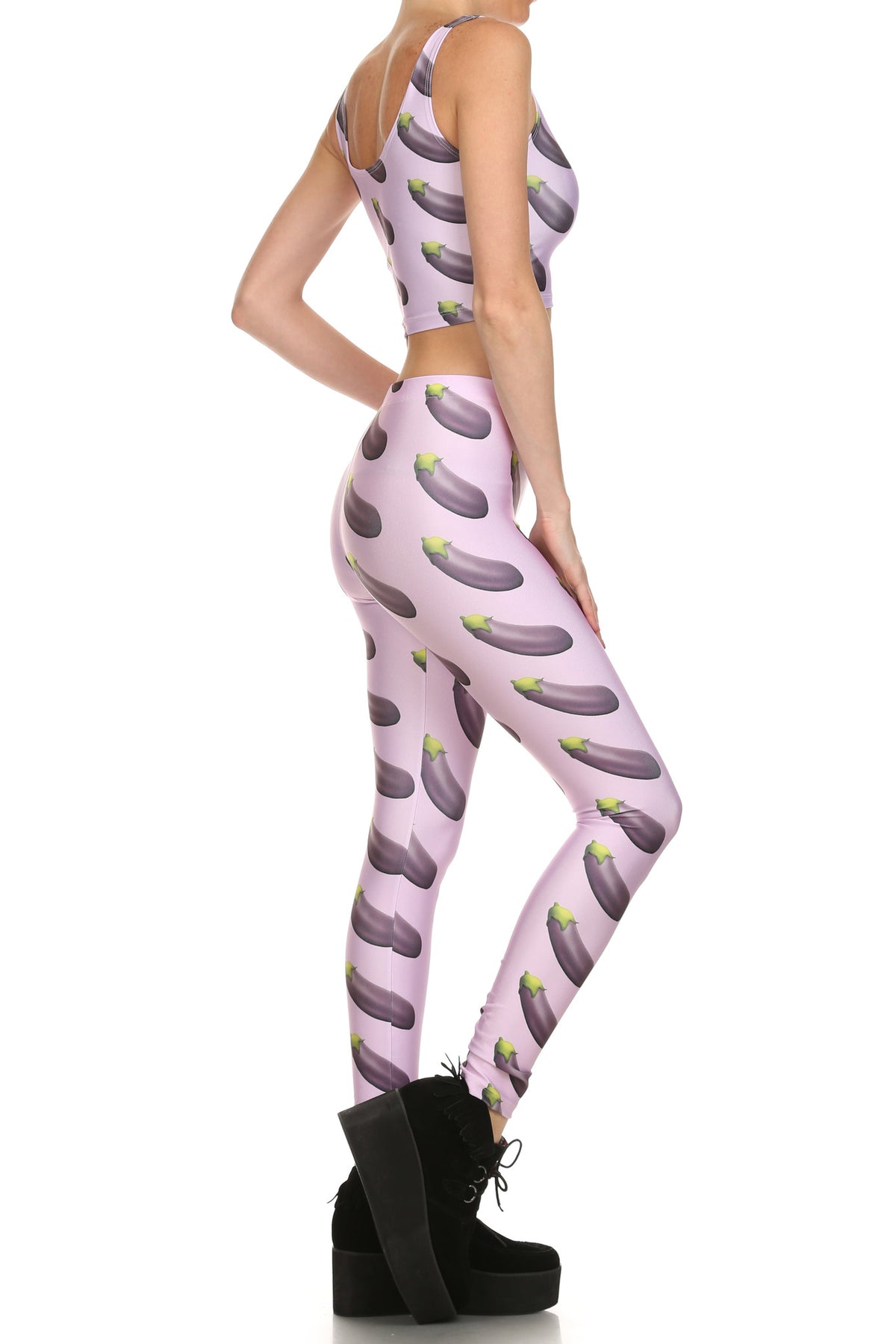 Eggplant Leggings - POPRAGEOUS
 - 3