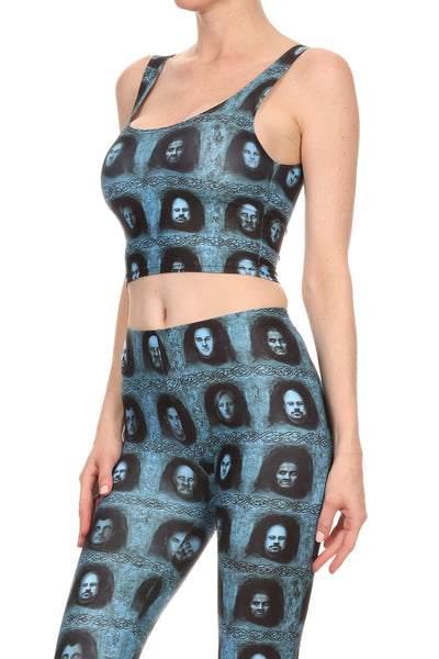 Mystery Faces Crop Top