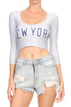 New York Baseball Crop Top - POPRAGEOUS
 - 1