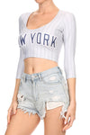 New York Baseball Crop Top - POPRAGEOUS
 - 3