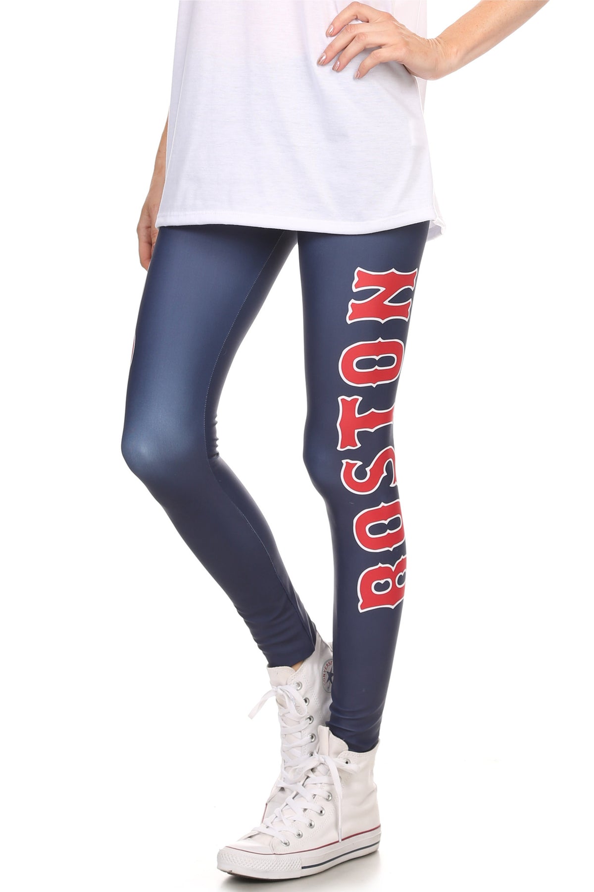 Boston Baseball Leggings - POPRAGEOUS
 - 1