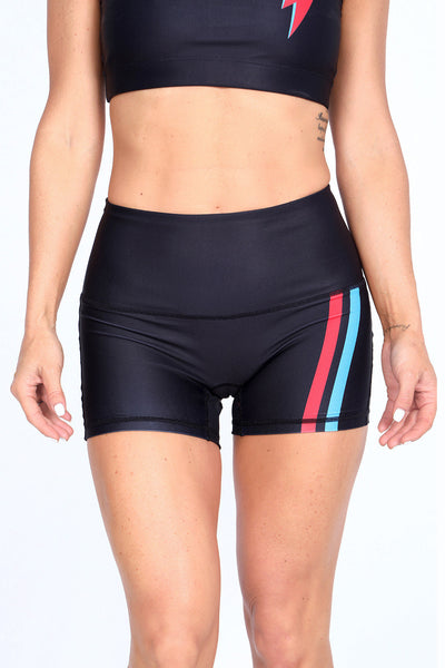 Bowie Lightning Bolts Yoga Shorts