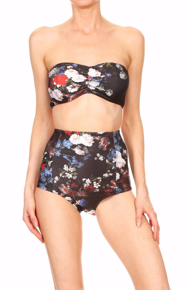 American Floral Two Piece Swim