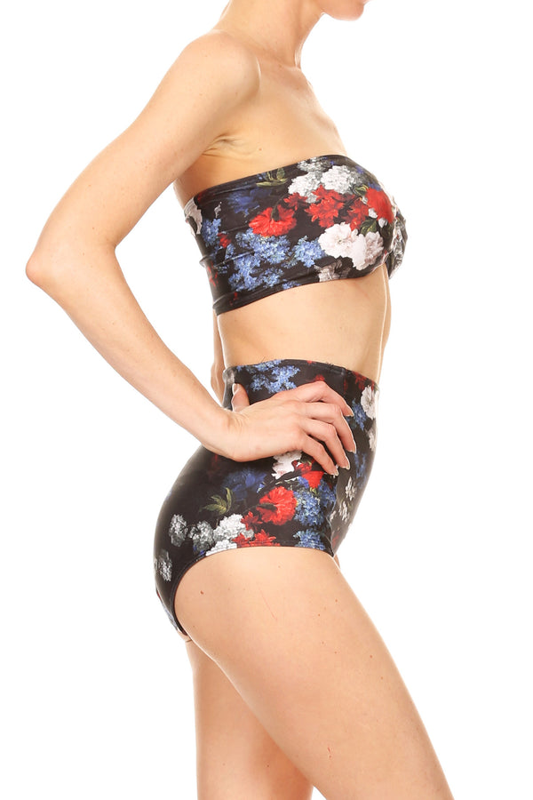 American Floral Two Piece Swim