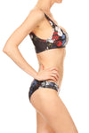 American Floral Swim Top