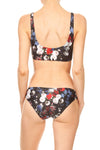 American Floral Swim Top