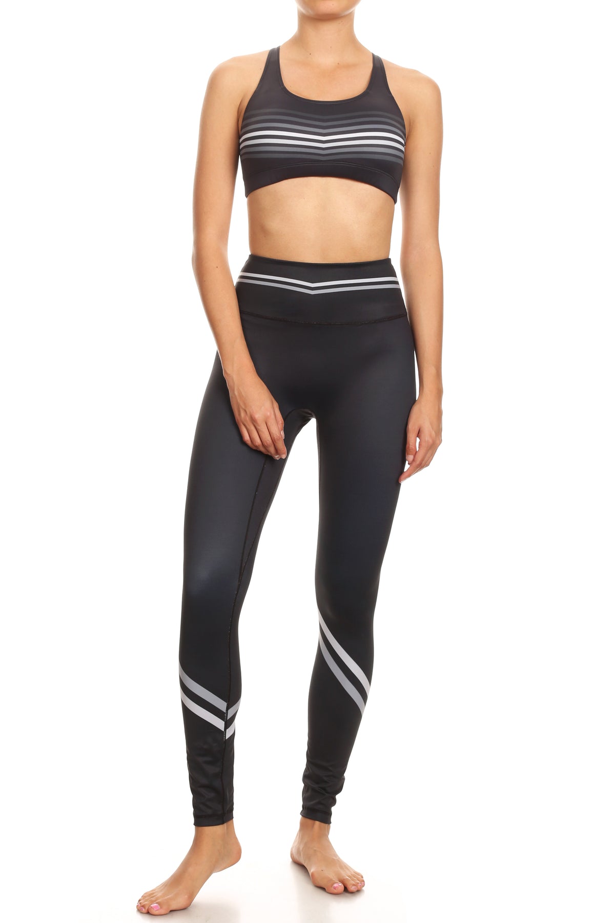 Grey Varsity Rainbow Aurora Bra