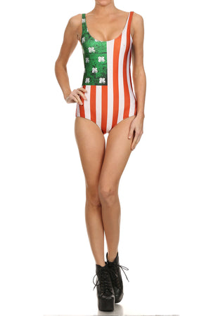Irish American Flag One-Piece Swim - POPRAGEOUS
 - 1