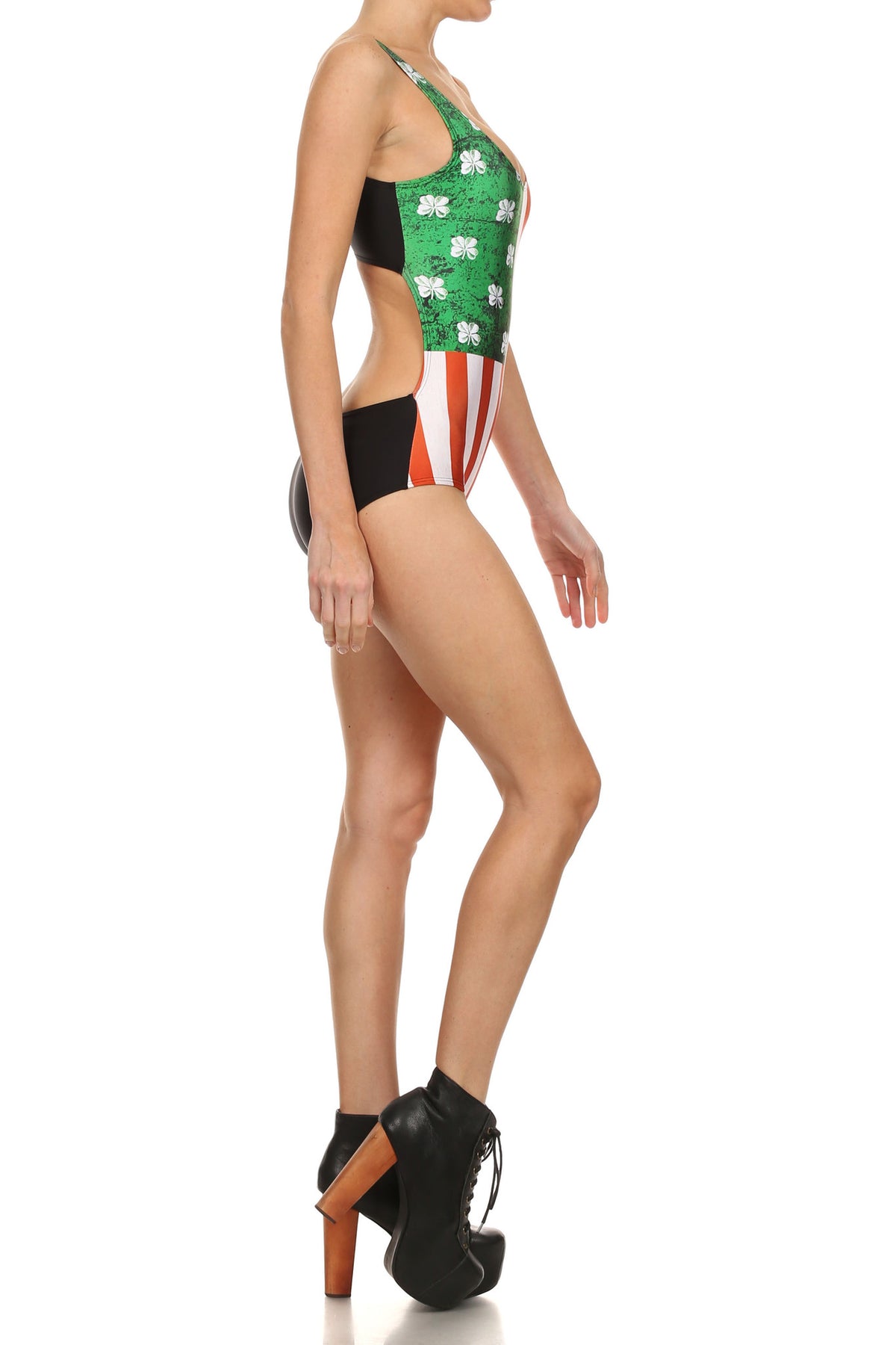 Irish American Flag One-Piece Swim - POPRAGEOUS
 - 3