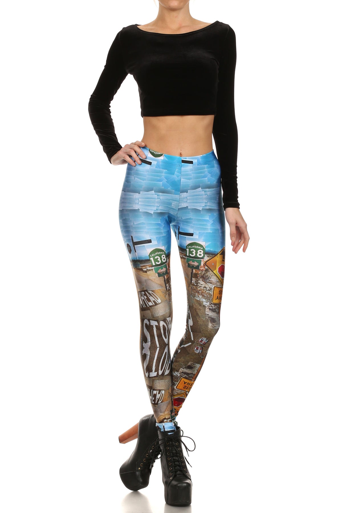 Pearblossom Highway Leggings - POPRAGEOUS
 - 1