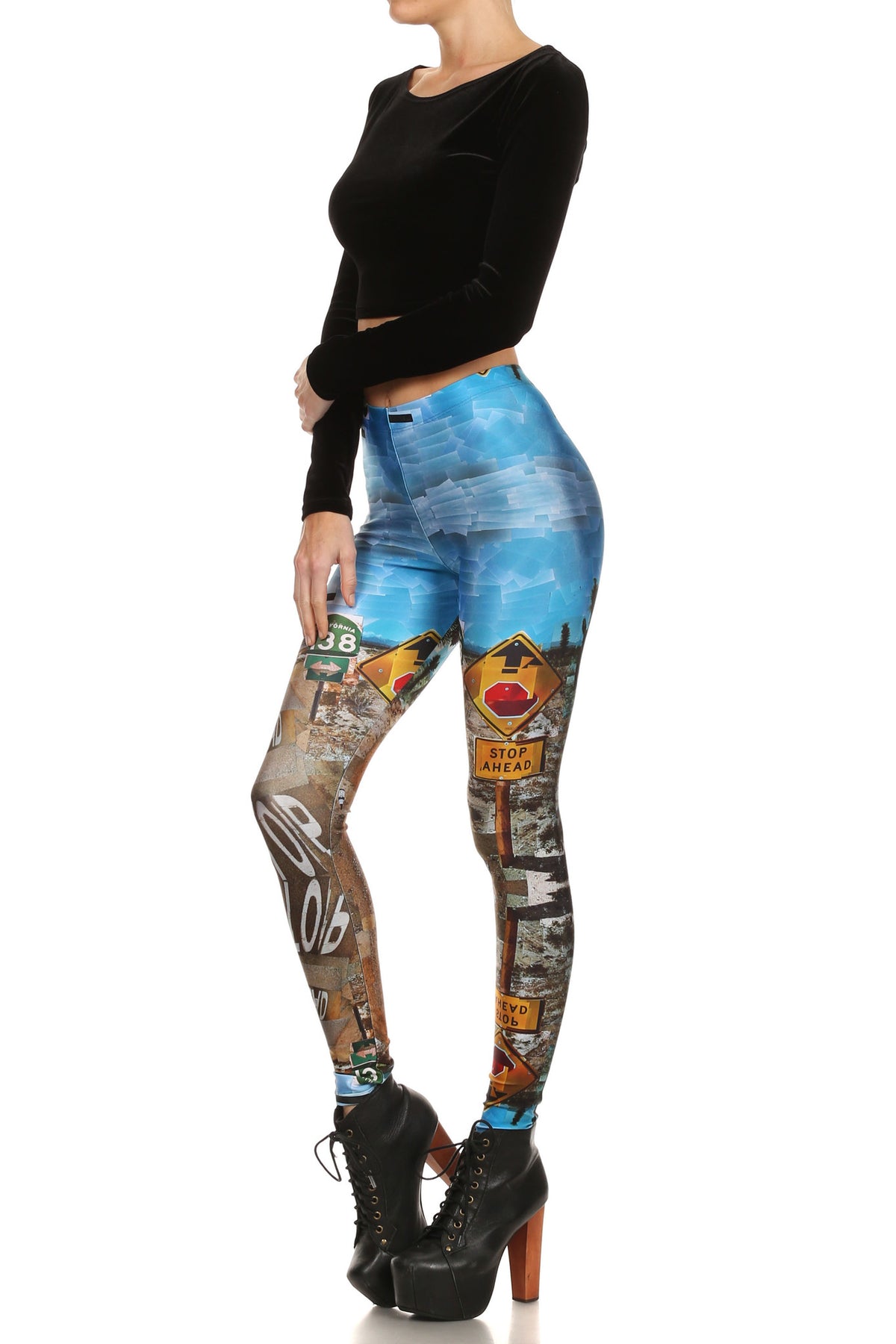 Pearblossom Highway Leggings - POPRAGEOUS
 - 2