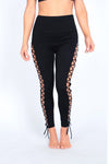 Lace Up No Front Seam Legging