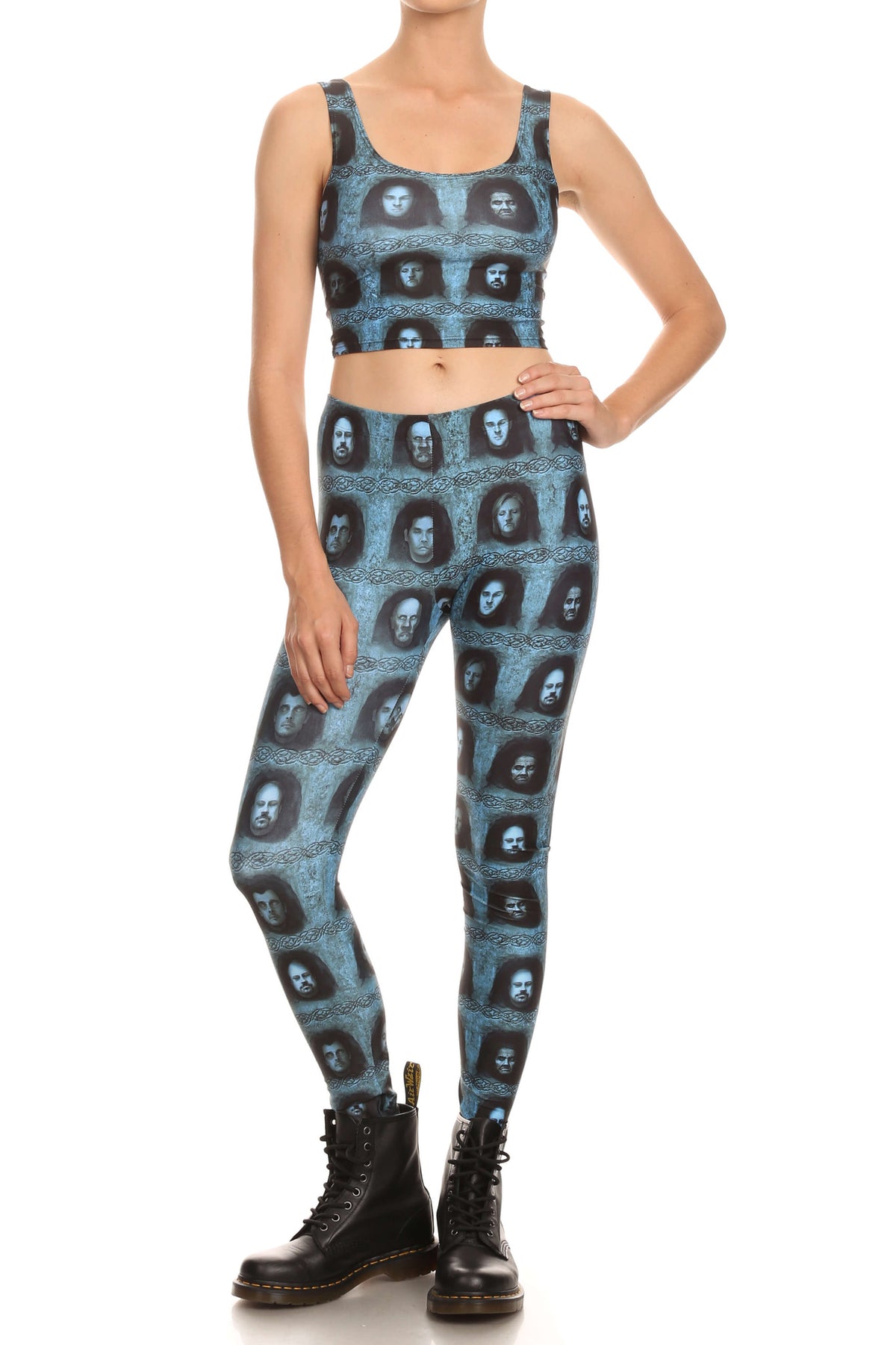 Mystery Faces Leggings - POPRAGEOUS
 - 4