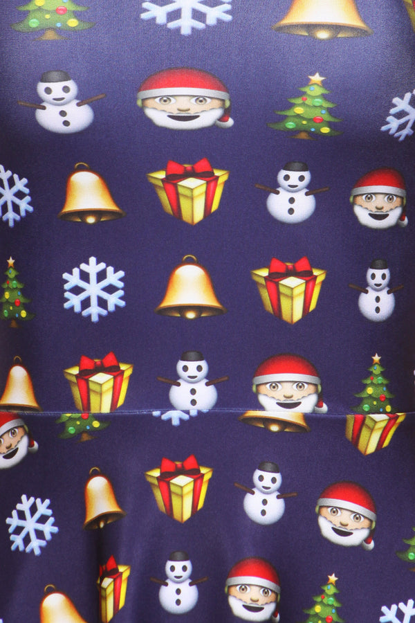Christmas Emoji Skater Dress - POPRAGEOUS
 - 5