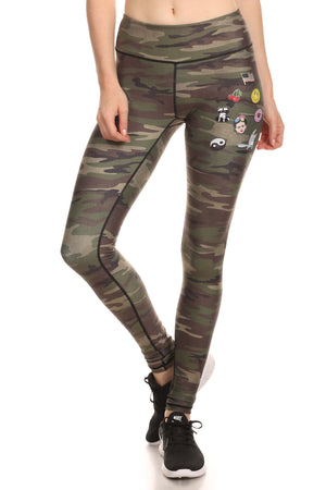 Camoflare Dream Leggings - GREEN - POPRAGEOUS
 - 1