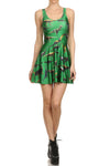 Dinosaur Skater Dress - Green - POPRAGEOUS
 - 1