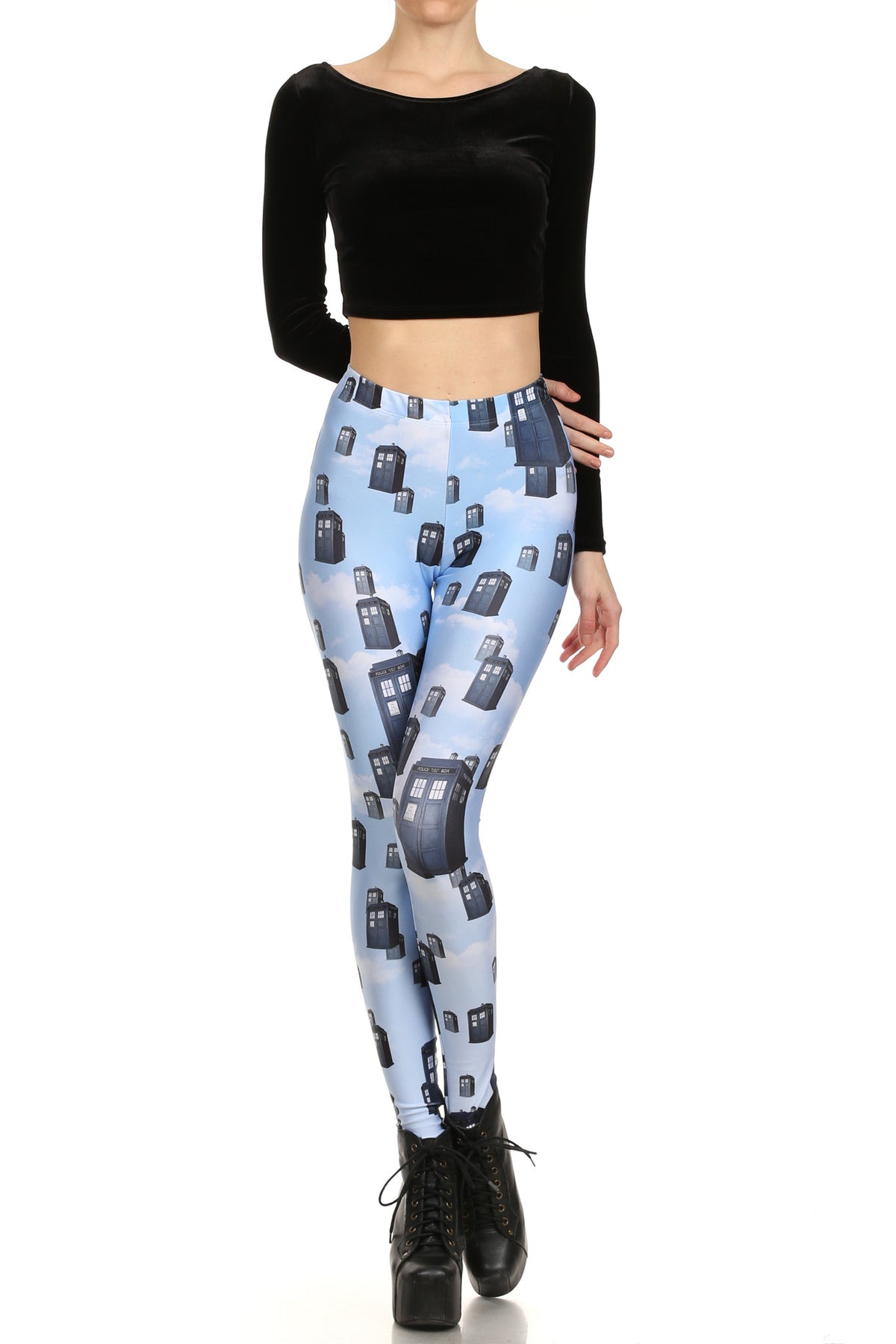 Magritte TARDIS Leggings - POPRAGEOUS
 - 1