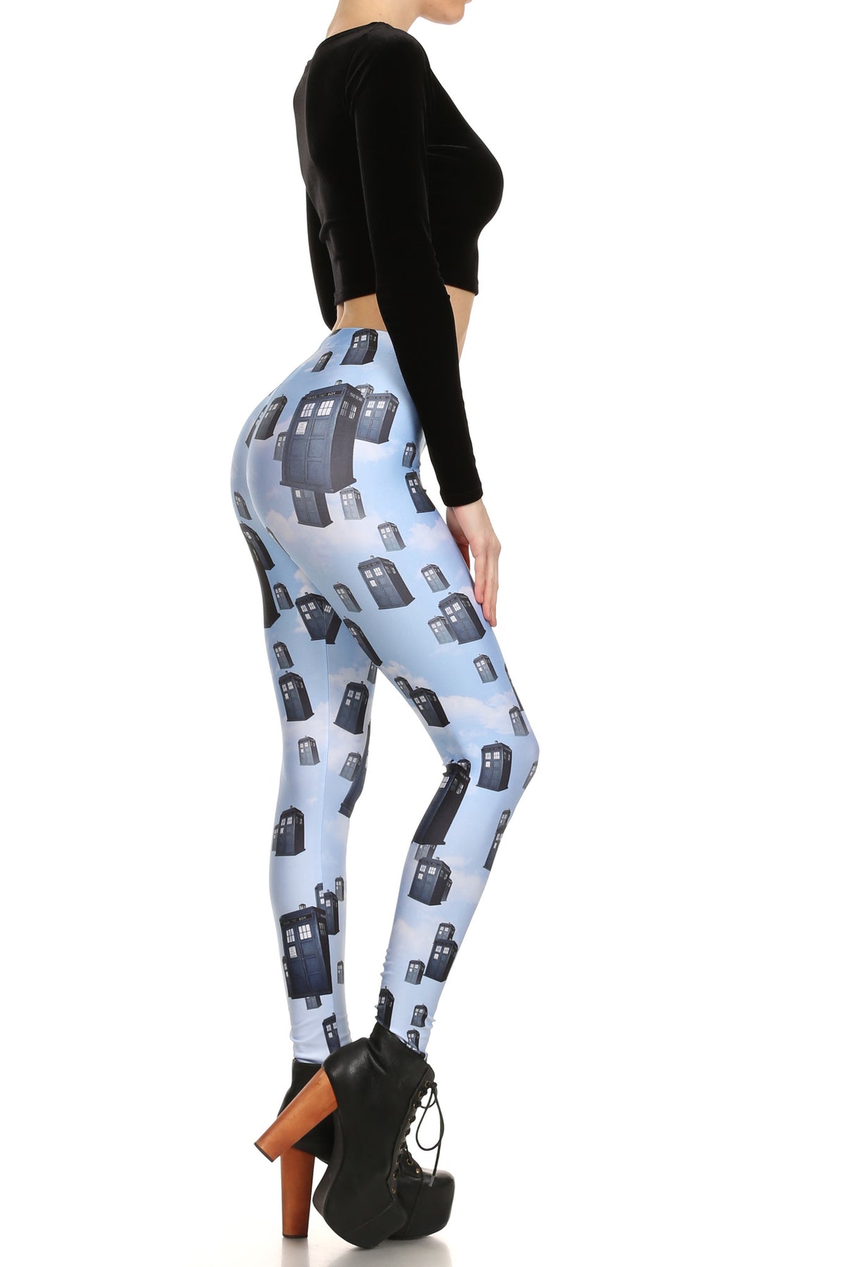 Magritte TARDIS Leggings - POPRAGEOUS
 - 3