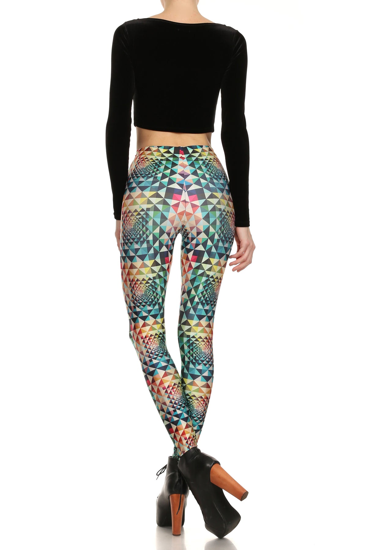 Geometric Rainbow Leggings - POPRAGEOUS
 - 4