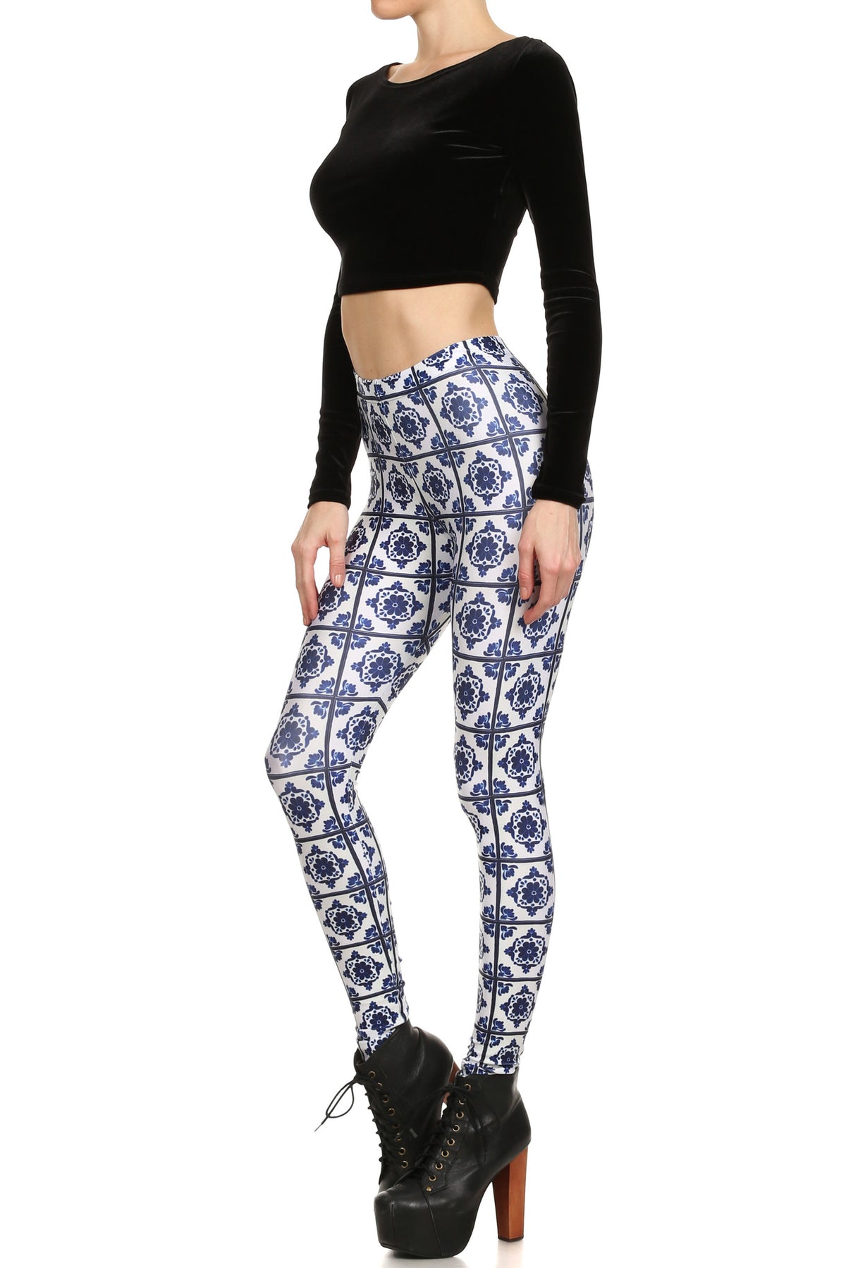 Spanish Tile Leggings - POPRAGEOUS
 - 2