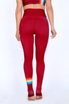 Muted Rainbow Maroon NFS Legging