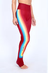 Muted Rainbow Maroon NFS Legging