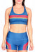 Retro Sunset Stripes Teal Aurora Bra
