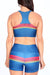 Retro Sunset Stripes Teal Aurora Bra