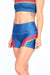 Retro Sunset Stripes Teal Yoga Shorts