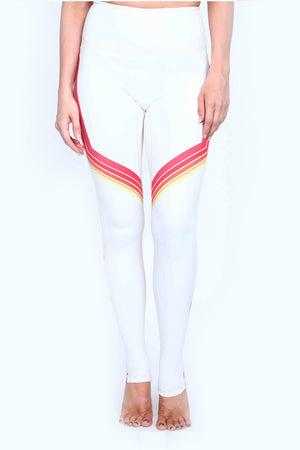 Retro Sunset Stripes Eggshell NFS Legging