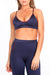 Navy/Burgundy Track Sports Bra