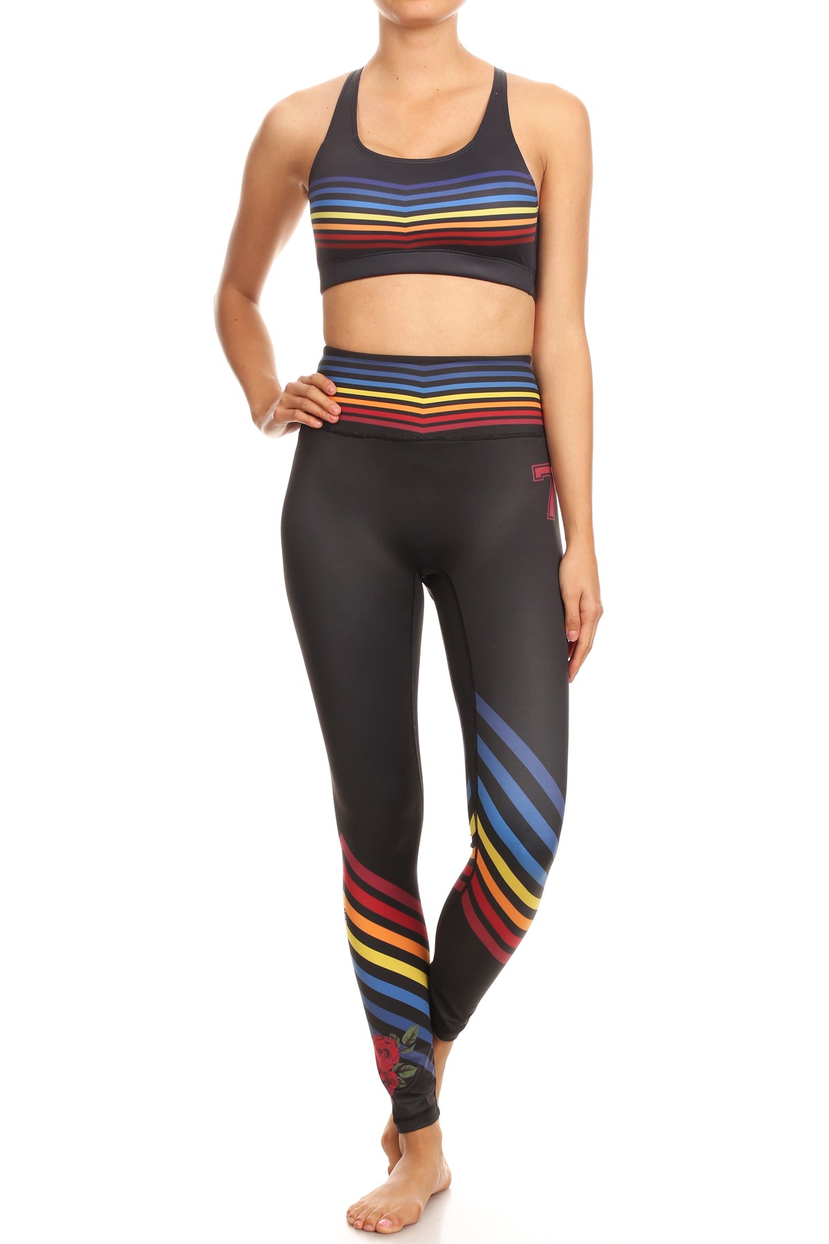 Varsity Rainbow Black NFS Legging