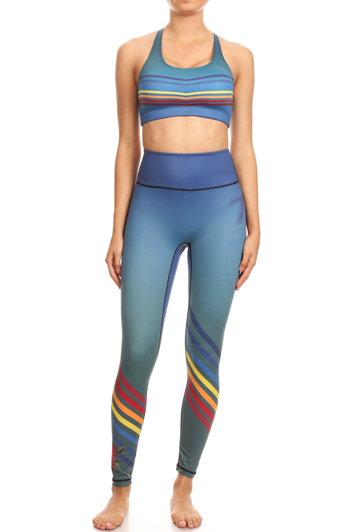 Varsity Rainbow Teal NFS Legging
