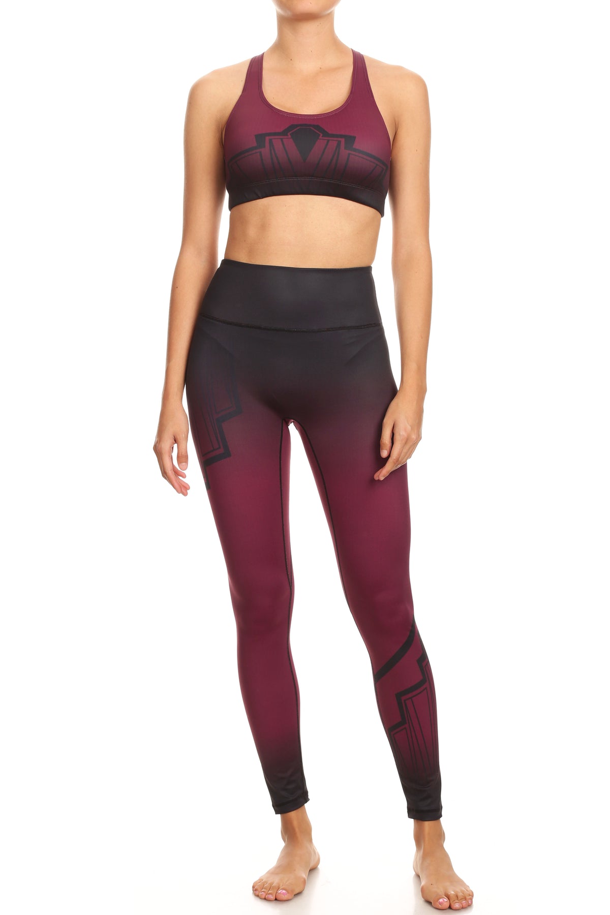 Art Deco Burgundy NFS Legging