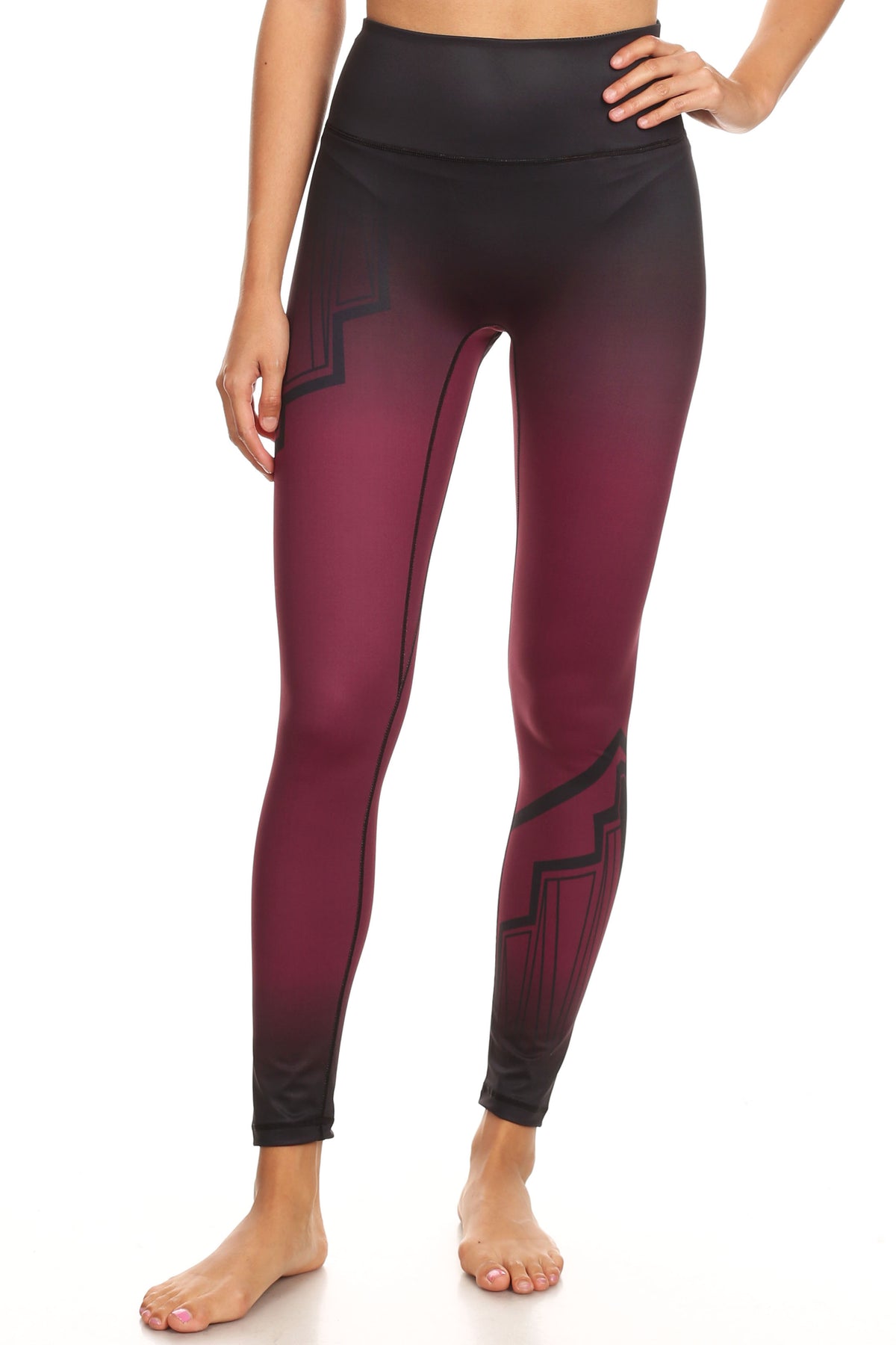 Art Deco Burgundy NFS Legging