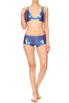 Molten Aqua & Purple Swim Boyshorts