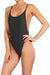 Charcoal Gray Lexy Onesie Swim